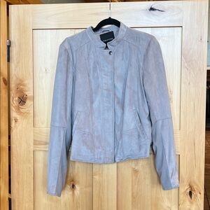 Maurice’s Faux Suede Jacket, Size XL, Silver/Grey